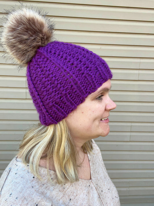 Purple Knit Hat