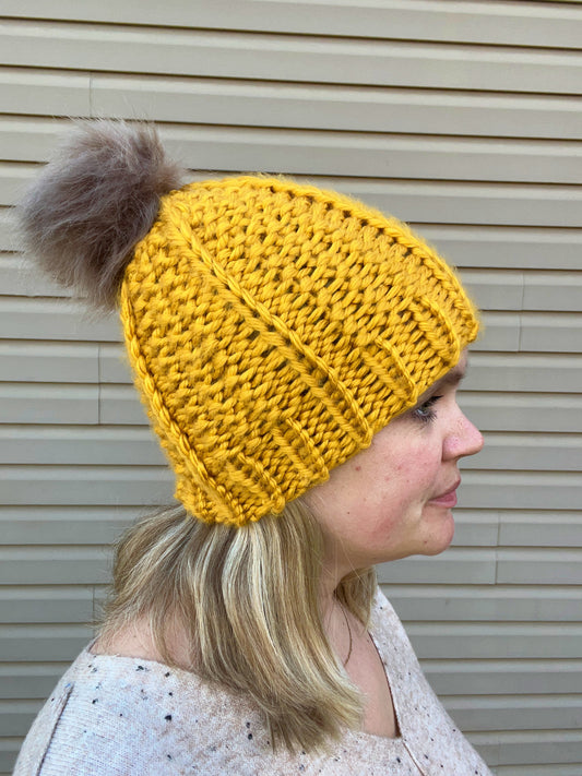 Mustard Knit Hat