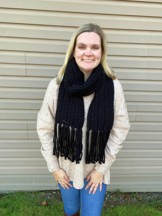 Black Knit Scarf