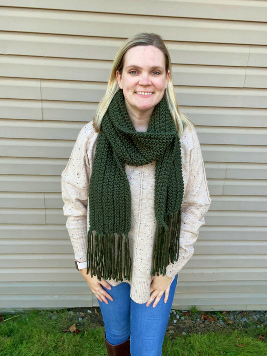 Green Knit Scarf