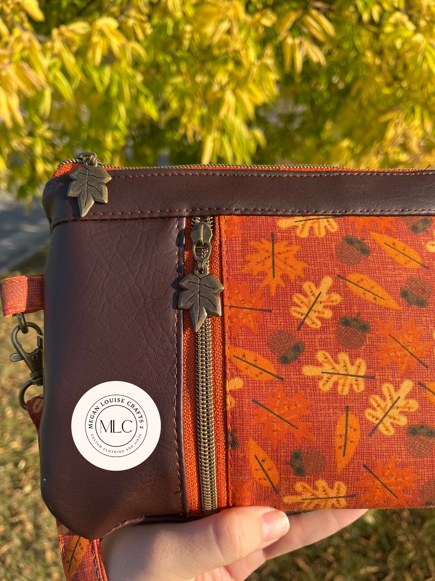 Brown Fall Clutch, Autumn Clutch Wallet