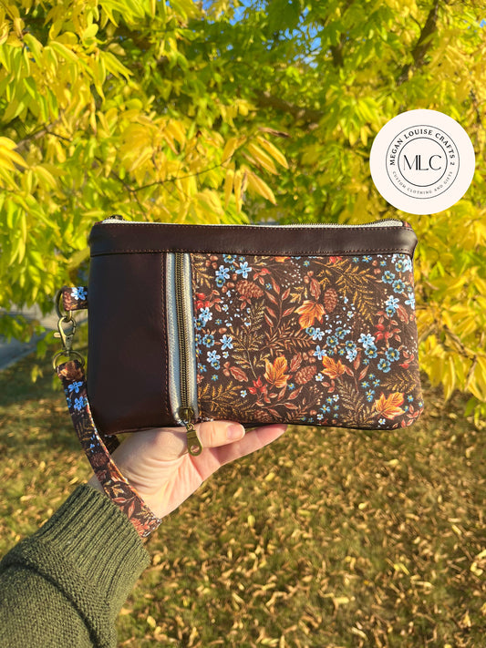 Fall Leaves Clutch, Autumn Clutch Wallet