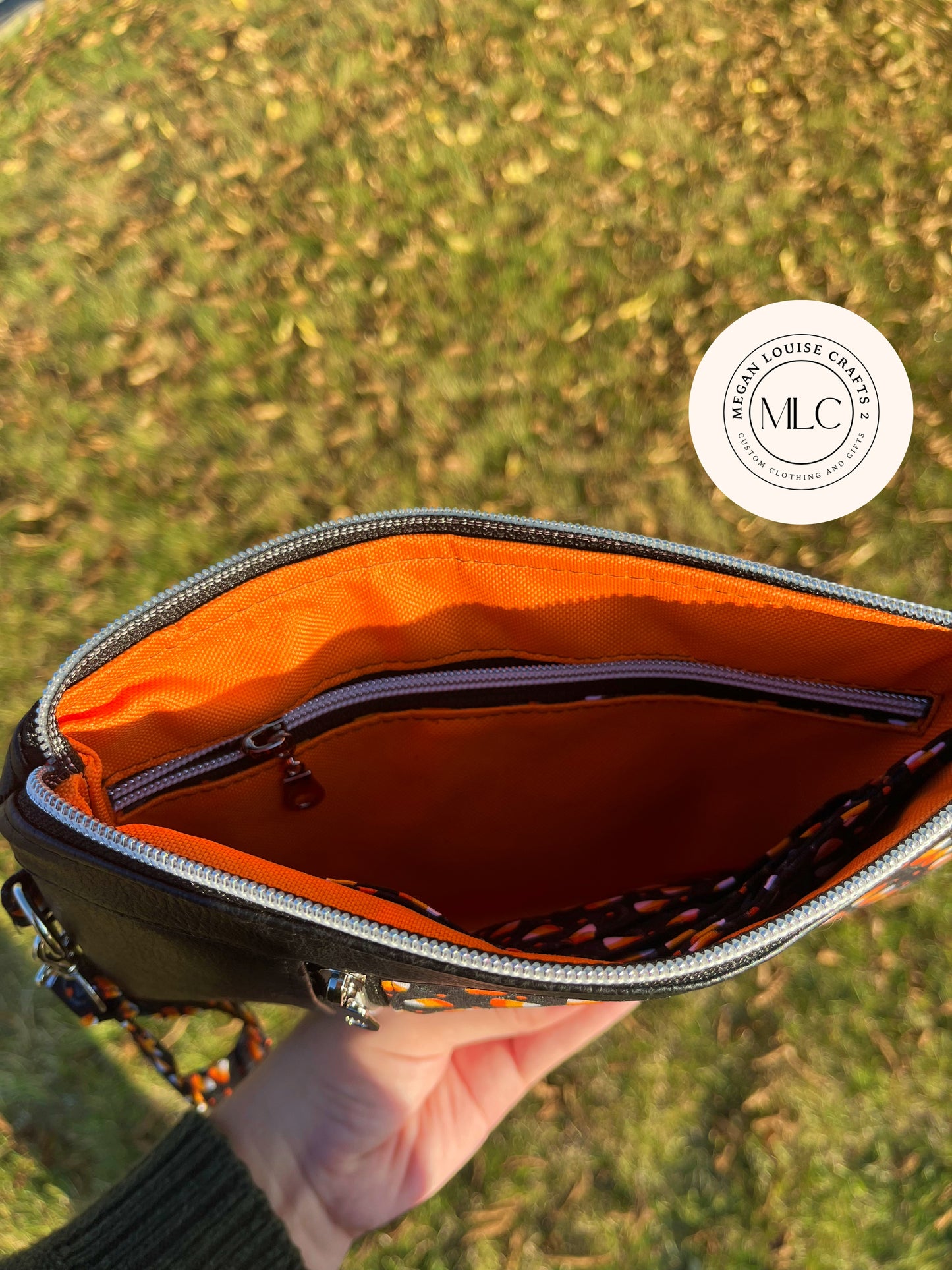 Candy Corn Clutch, Halloween Clutch Wallet
