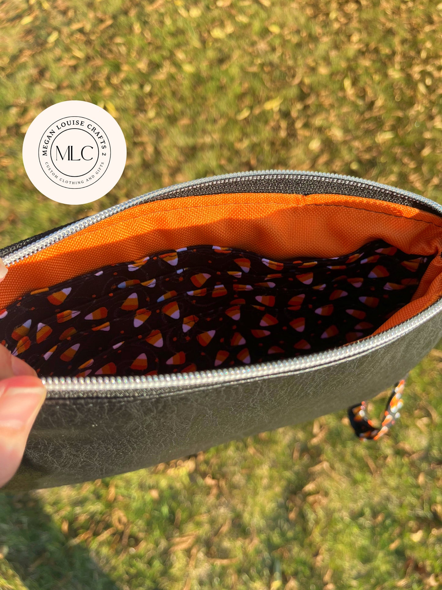 Candy Corn Clutch, Halloween Clutch Wallet
