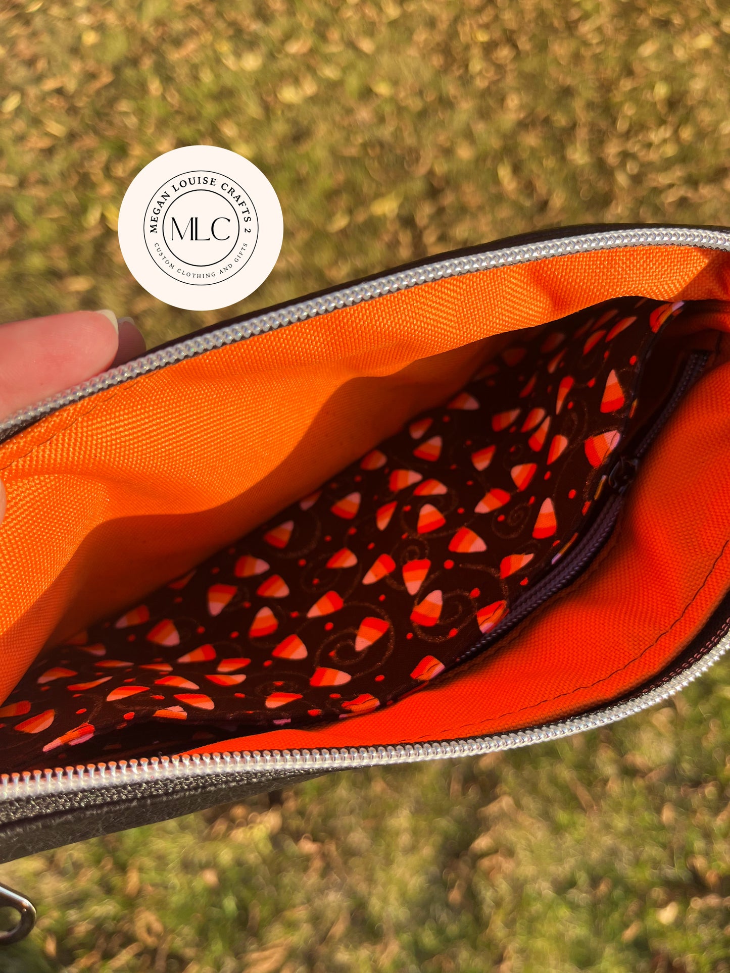 Candy Corn Clutch, Halloween Clutch Wallet