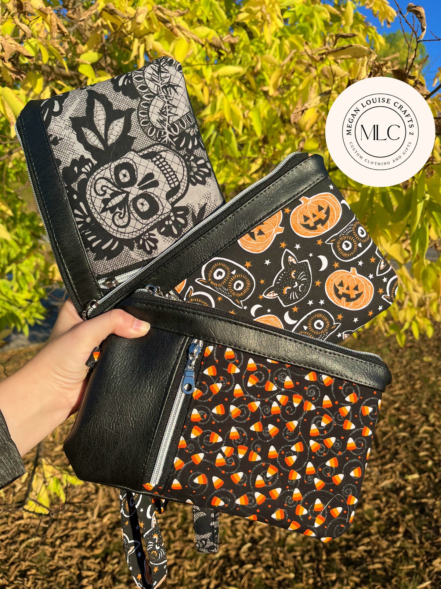 Spooky Pumpkin Clutch, Halloween Clutch Wallet