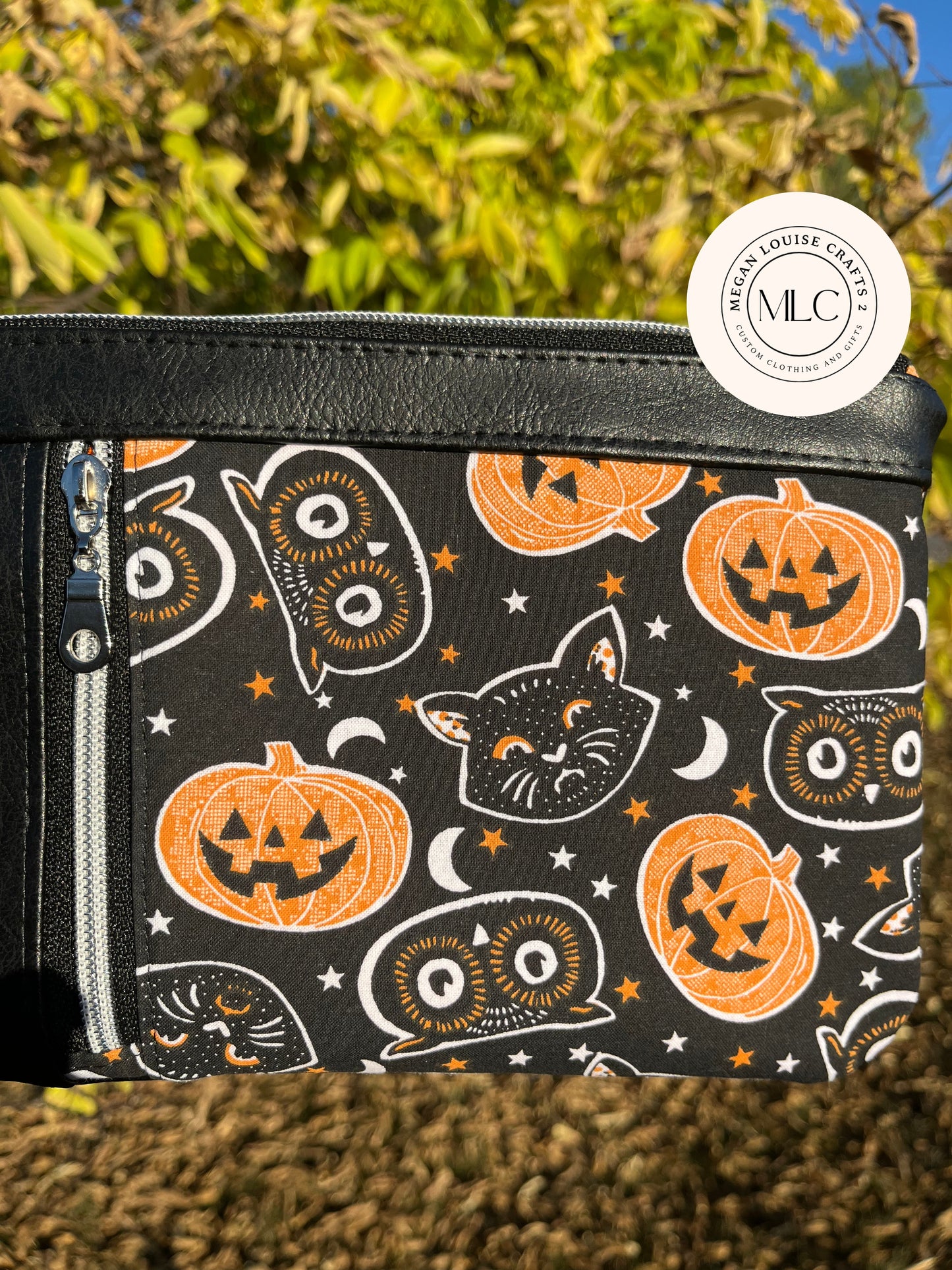 Spooky Pumpkin Clutch, Halloween Clutch Wallet