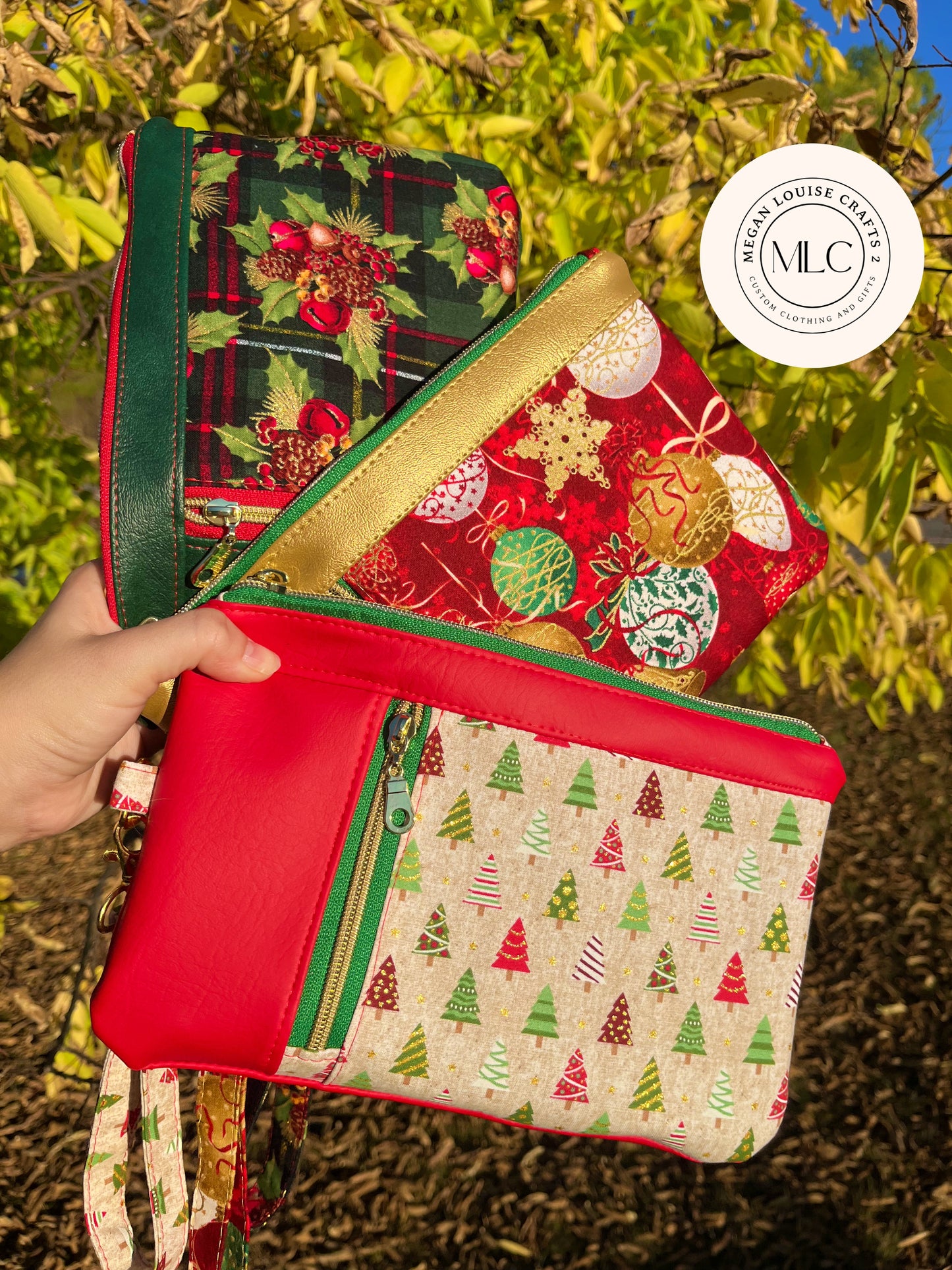 Christmas Clutch, Winter Clutch Wallet