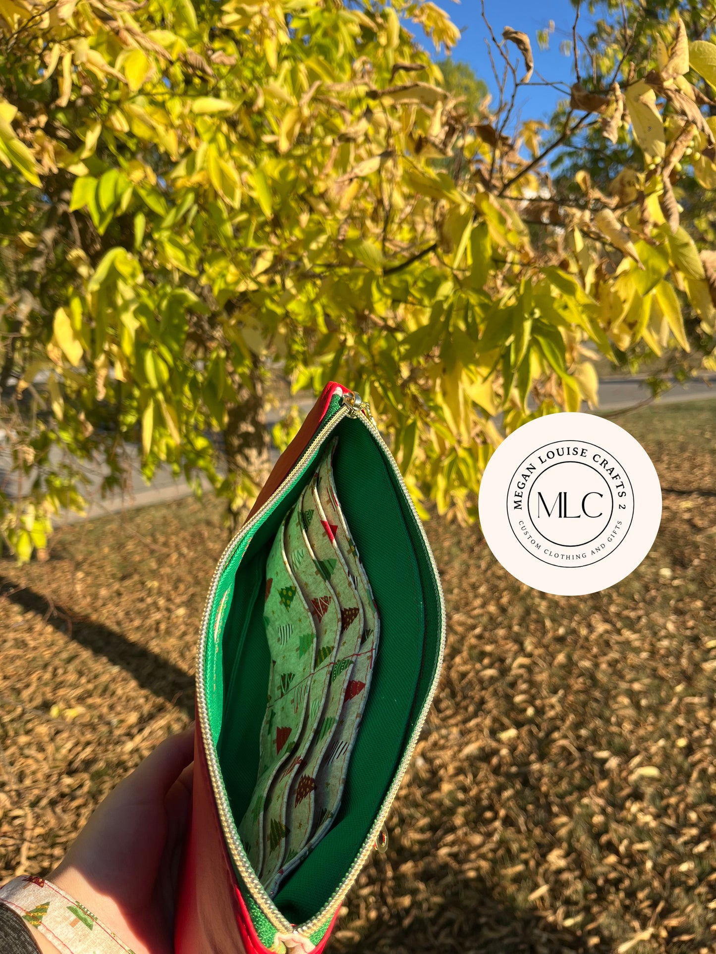 Christmas Trees Clutch, Winter Clutch Wallet