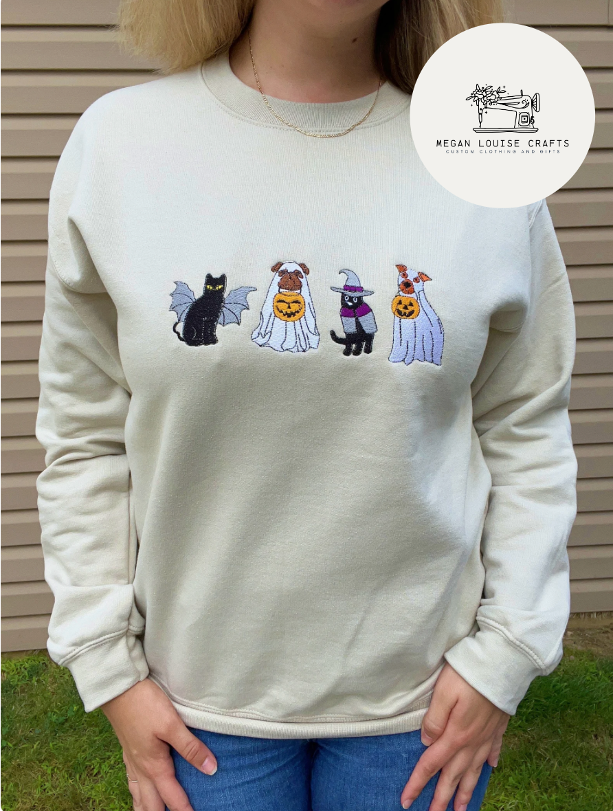 Cats and Dogs Halloween Sweatshirt