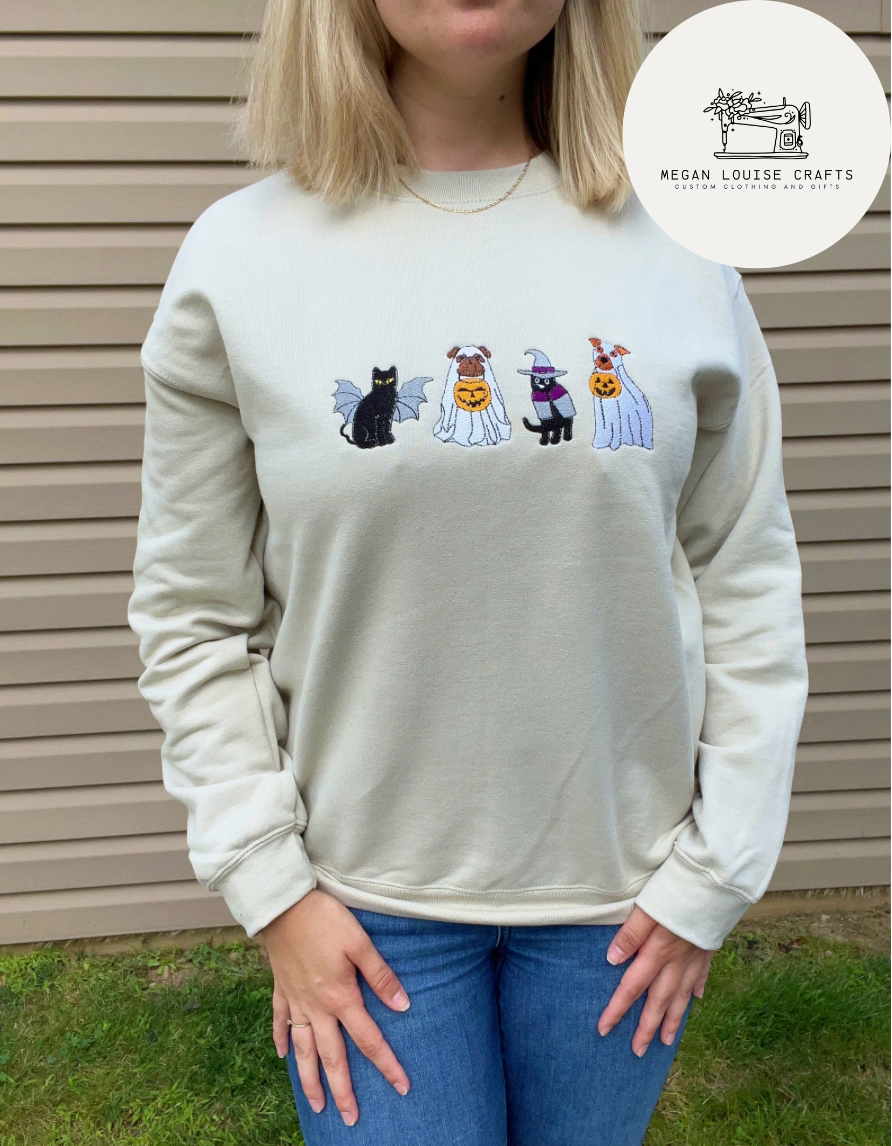 Cats and Dogs Halloween Sweatshirt